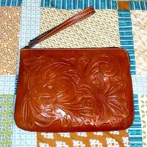 Patricia Nash Tooled Wristlet